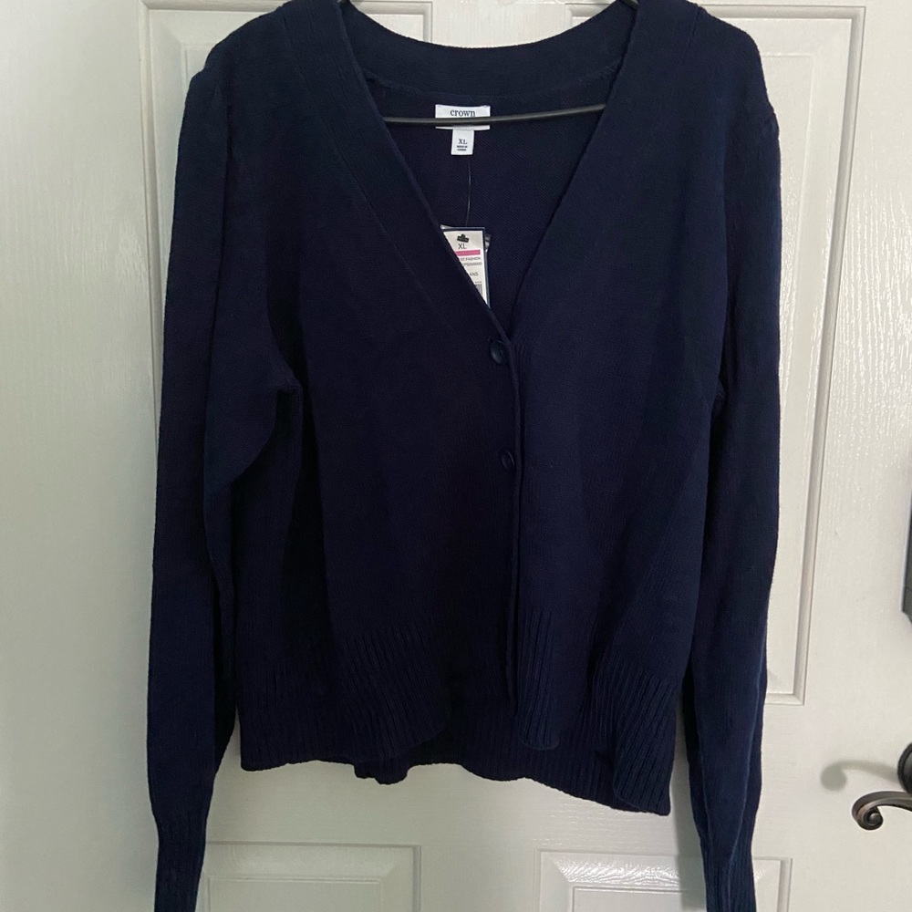 NWT Navy Blue Cardigan SZ XL Plus